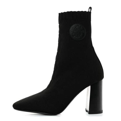 volver black 90 hermes boots|HERMES Knit Calfskin Volver 90 Ankle Boots 41 Black.